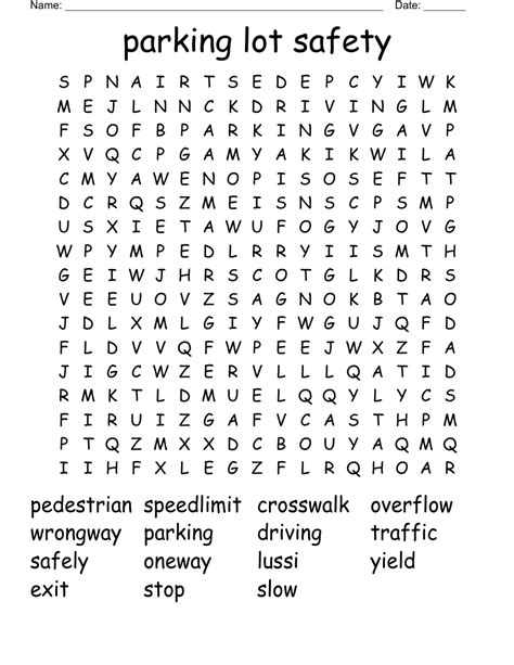 parking lot safety features word hike|Word Hike Parking lot safety feature on the road answer.